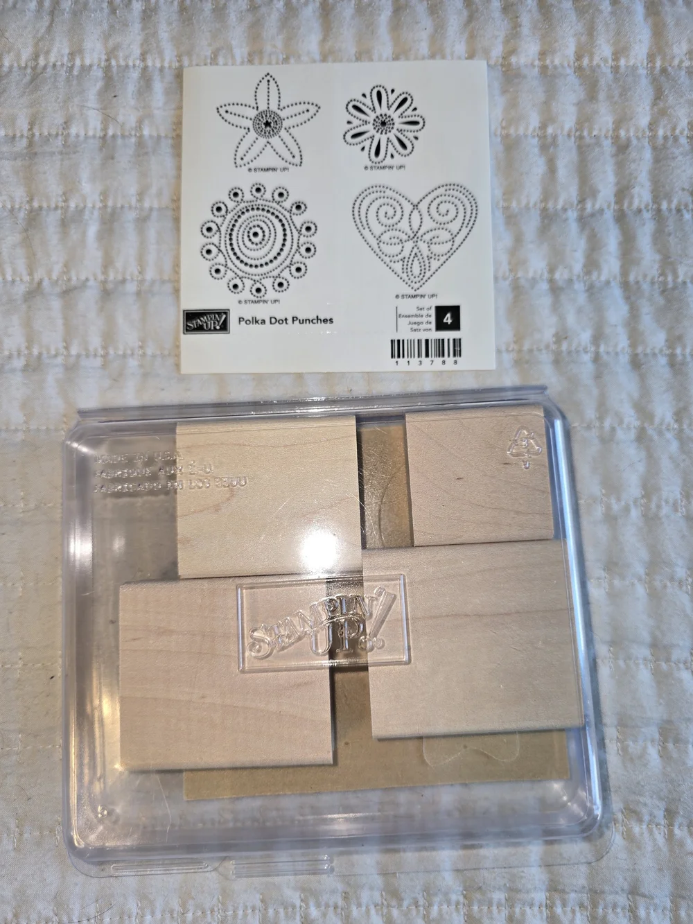 Stampin' Up Retired Polka Dot Punchest Stamp Set